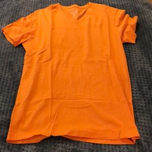 Orange J Crew Broken In Tee V Neck